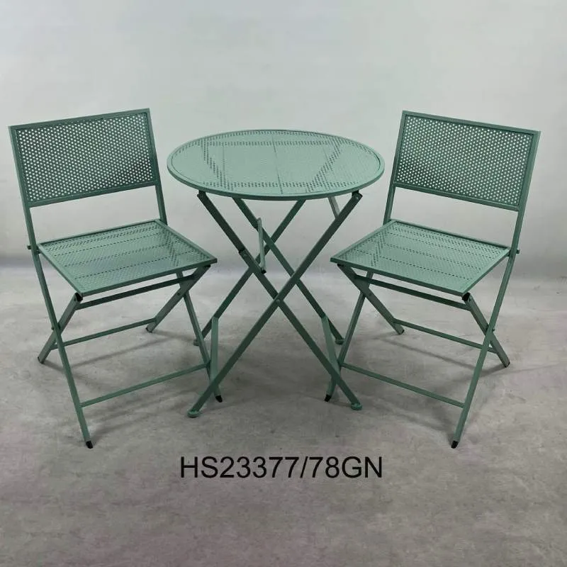 โต๊ะบิสโทรทรงกลมโลหะ